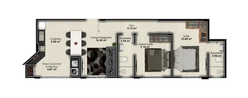 Apartamento 2 quartos Perequê - Porto Belo - foto 7