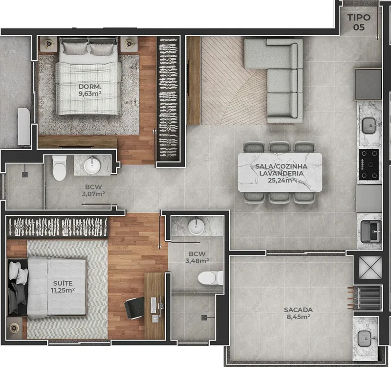 Apartamento 2 quartos Meia Praia - Navegantes - foto 6