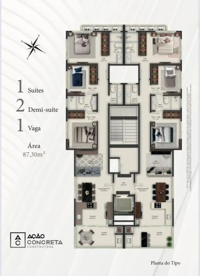 Apartamento 3 quartos Areias de Baixo - Governador Celso Ramos - foto 13